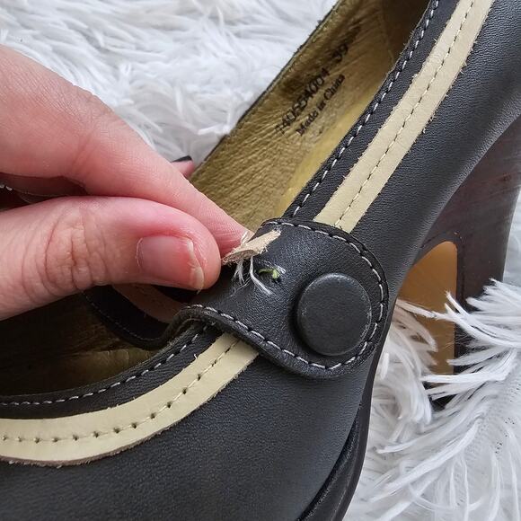 Fly Girl Fly London Retro Style Mary Jane Leather Pumps Size 39 - Picture 7 of 7